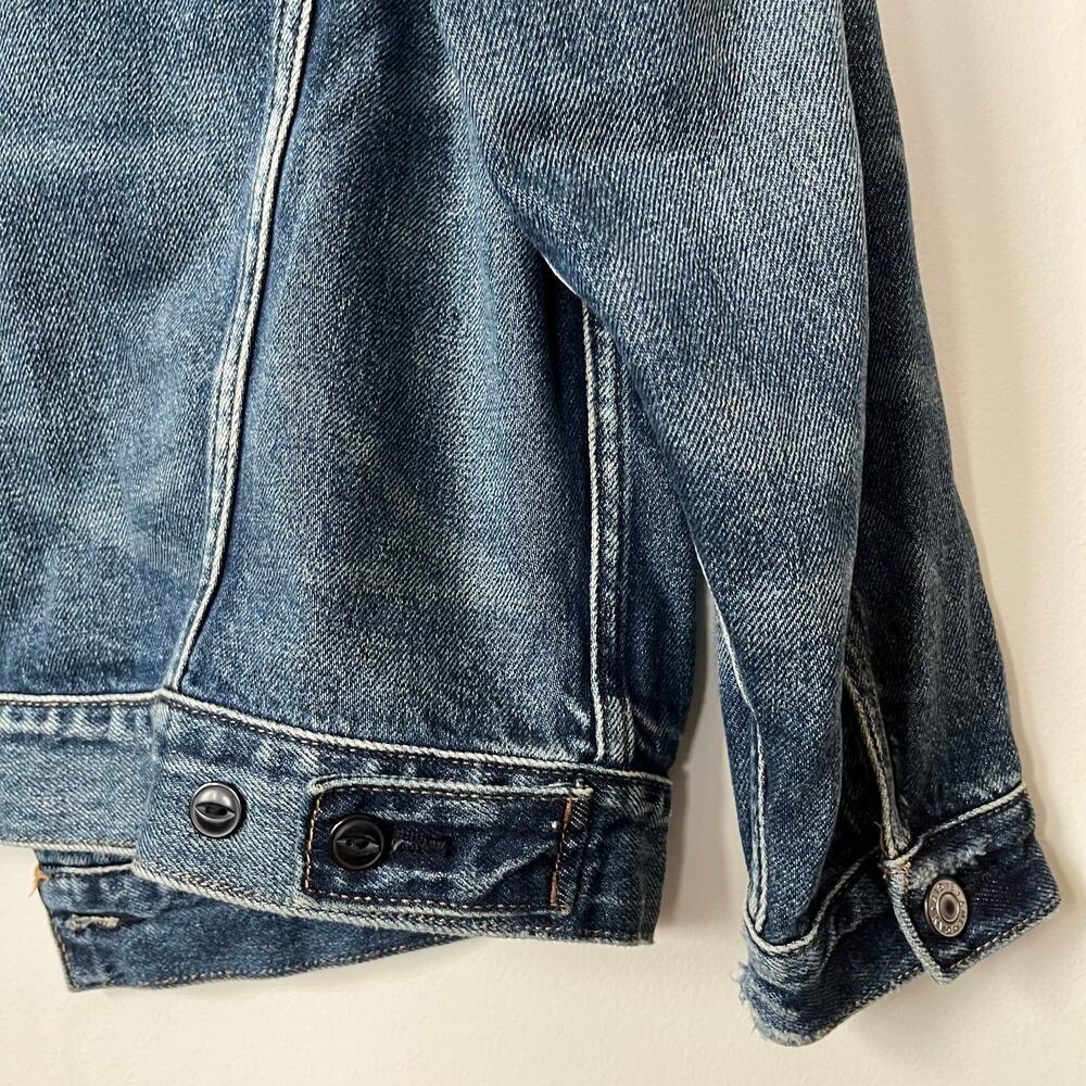 American Eagle Mens Distressed Denim Jacket Mens Small Casual Streetwear - Picture 8 of 14
